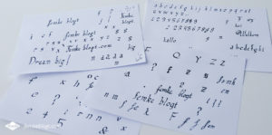 kalligrafie oefenen