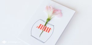 DIY Moederdag bloemen kaart | Maak je eigen kaart met fleurige bloemen voor Moederdag, met deze simpele DIY